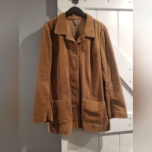 J. Jill Tan Corduroy Utility Jacket